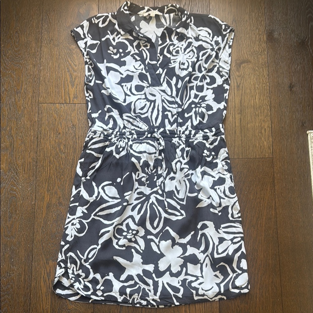 LOFT Black and White Mini Dress